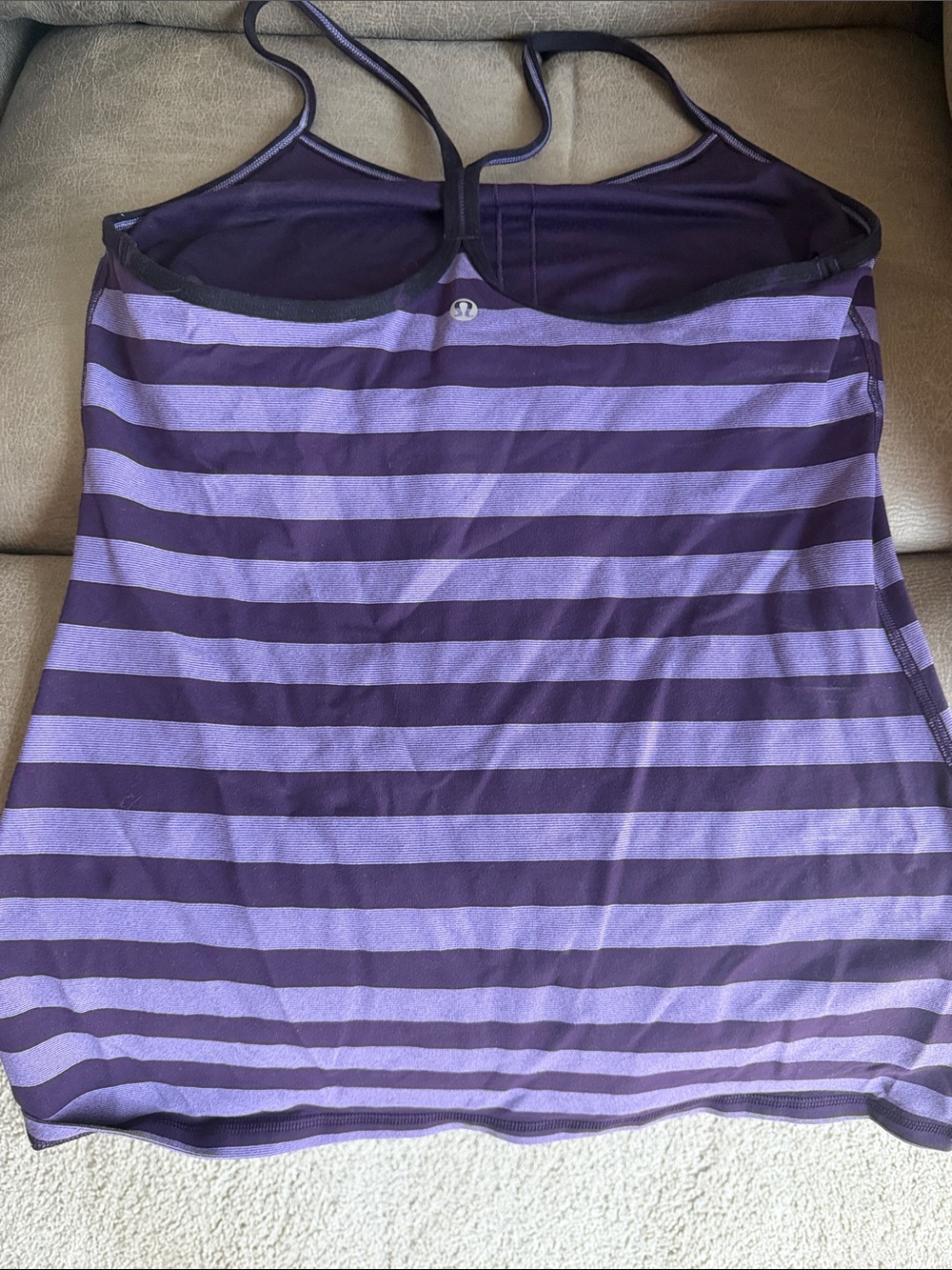 lululemon athletica Purple Striped Racerback Cami